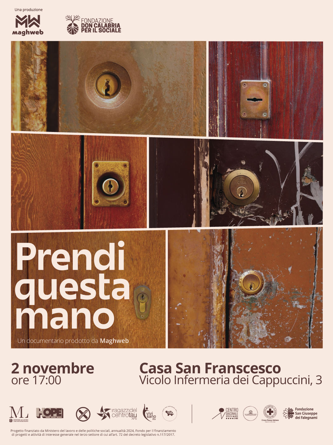 “Prendi questa mano”: il documentario sulle persone senza dimora di Palermo. Anteprima il 2 novembre a Casa San Francesco